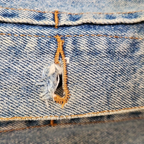 Vintage 80s Jordache Faded Jean Denim Jacket button down adjustable waist XL - Picture 8 of 10